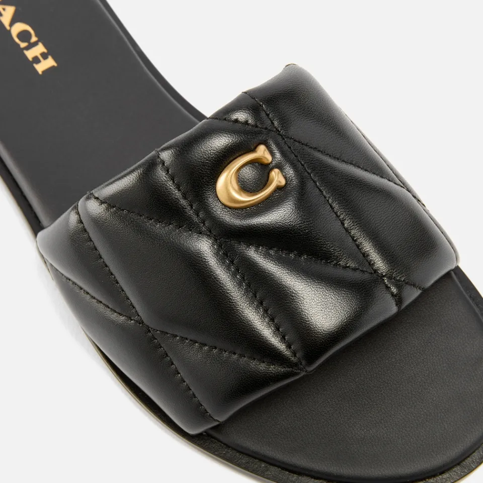 Sandals & Slides|Sandals|Stuart Weitzman Coach Women's Holly Quilted Leather Sandals - UK 5