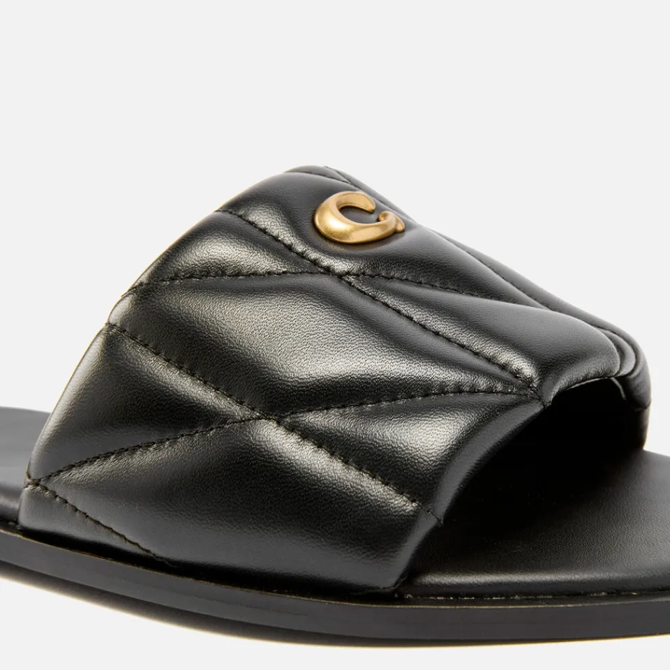 Sandals & Slides|Sandals|Stuart Weitzman Coach Women's Holly Quilted Leather Sandals - UK 5