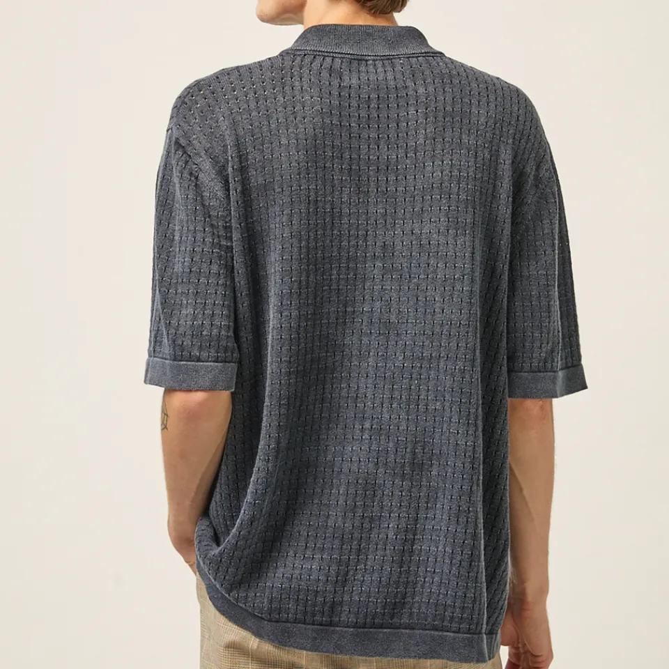 Shirts|Shirts|Dr. Martens Corridor Acid Wash Pima Cotton Pointelle-Knit Shirt - S