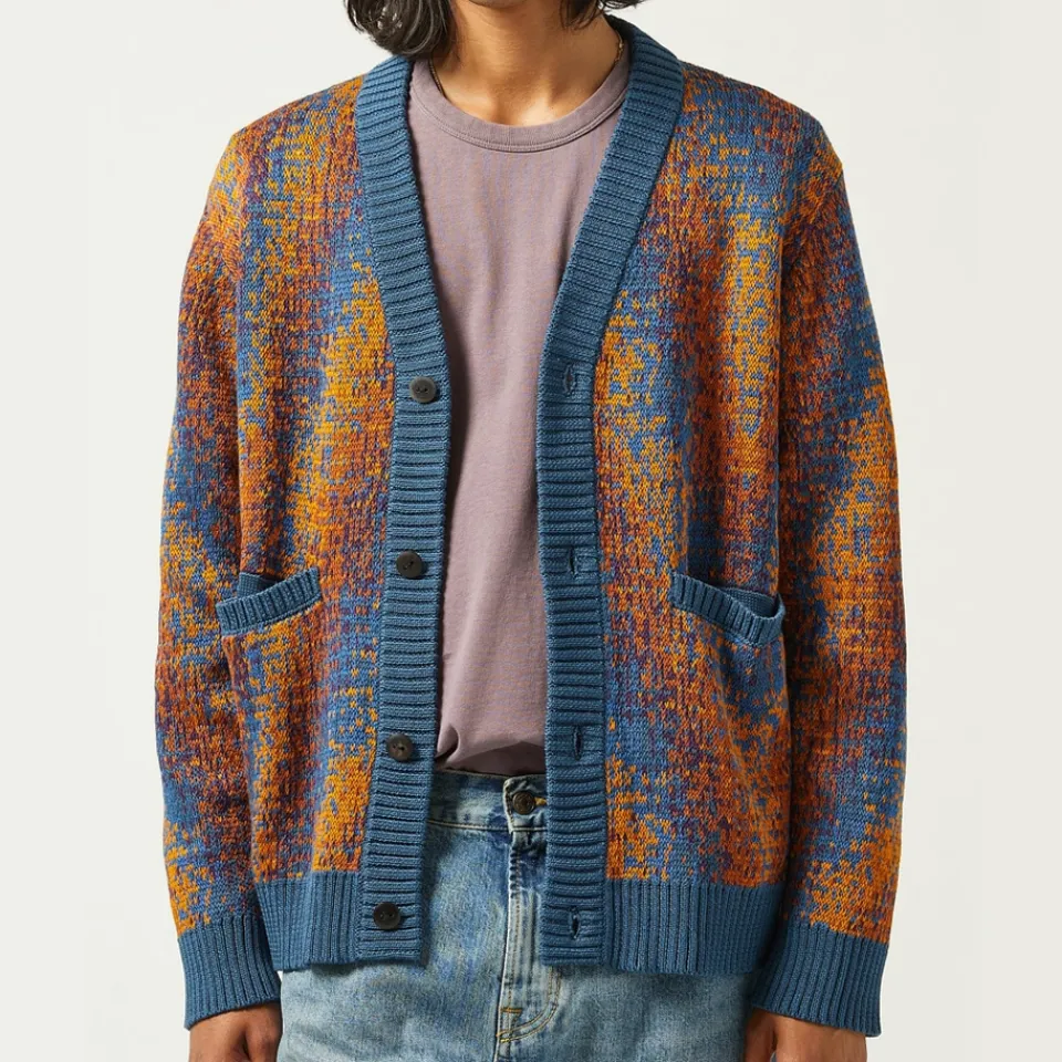 Cardigans|Knitwear|Dr. Martens Corridor Black Hole Sun Intarsia-Knit Cotton Cardigan - L