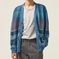 Cardigans|Knitwear|Dr. Martens Corridor Blow Up Intarsia-Knit Cotton Cardigan - XL