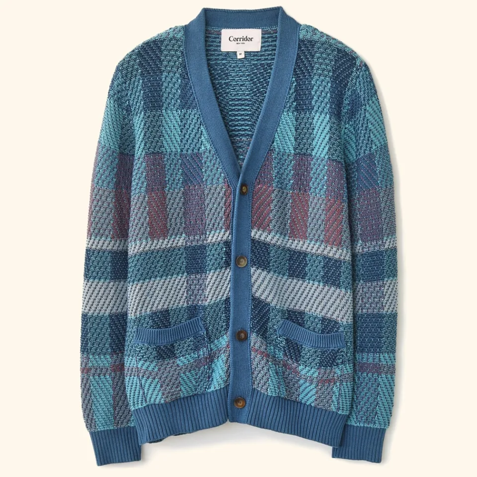 Cardigans|Knitwear|Dr. Martens Corridor Blow Up Intarsia-Knit Cotton Cardigan - XL