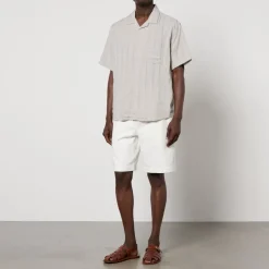 Shirts|Shirts|Corridor Striped Cotton-Blend Seersucker Shirt - M