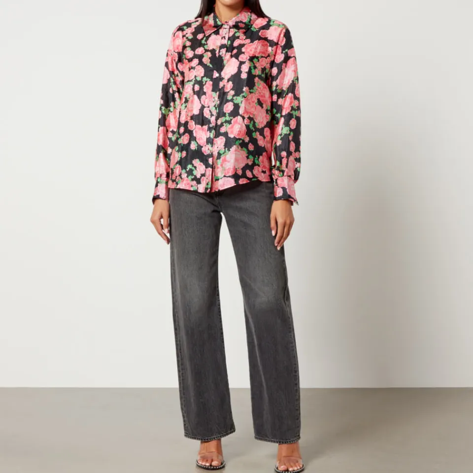 T-Shirts And Tops|Shirts And Blouses|Dr. Martens Cras Ginacras Flower-Printed Satin Shirt - EU 34/UK 6