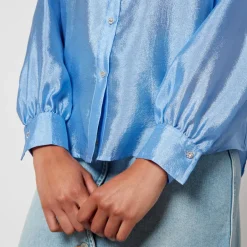 T-Shirts And Tops|Shirts And Blouses|Cras Gina Satin-Cloqué Shirt - EU 34/UK 8