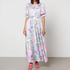 Dresses|Dresses|Cras Kayla Floral-Print Satin Maxi Dress - EU 36/UK 10