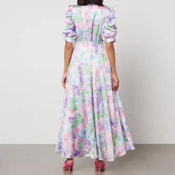 Dresses|Dresses|Cras Kayla Floral-Print Satin Maxi Dress - EU 36/UK 10