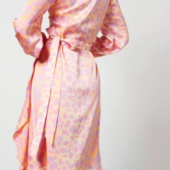 Dresses|Dresses|Dr. Martens Cras Laracras Printed Silk-Satin Wrap Dress - EU 34/UK 6
