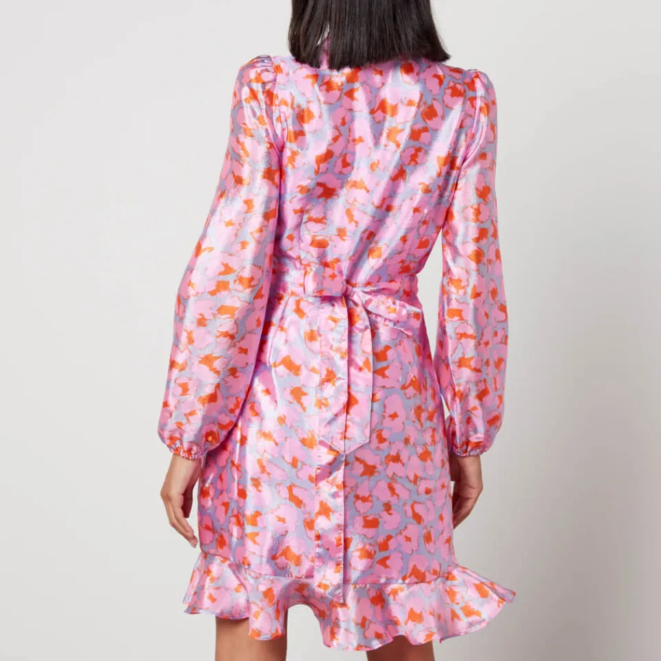 Dresses|Dresses|Cras Linda Printed Satin-Crepe Wrap Dress - EU 38/UK 12