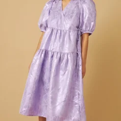 Dresses|Dresses|Cras Mika Jacquard Wrap Dress - EU 36/UK 8