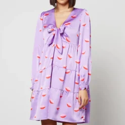 Dresses|Dresses|Cras Rachel Printed Satin Dress - EU 34/UK 6
