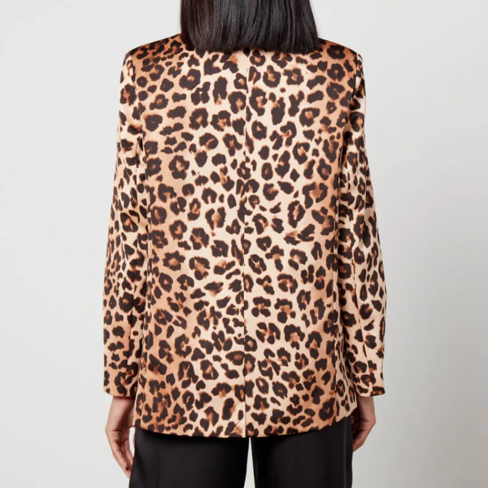 Jackets|Coats|Cras Samy Leopard-Print Satin Blazer - EU 34/UK 8