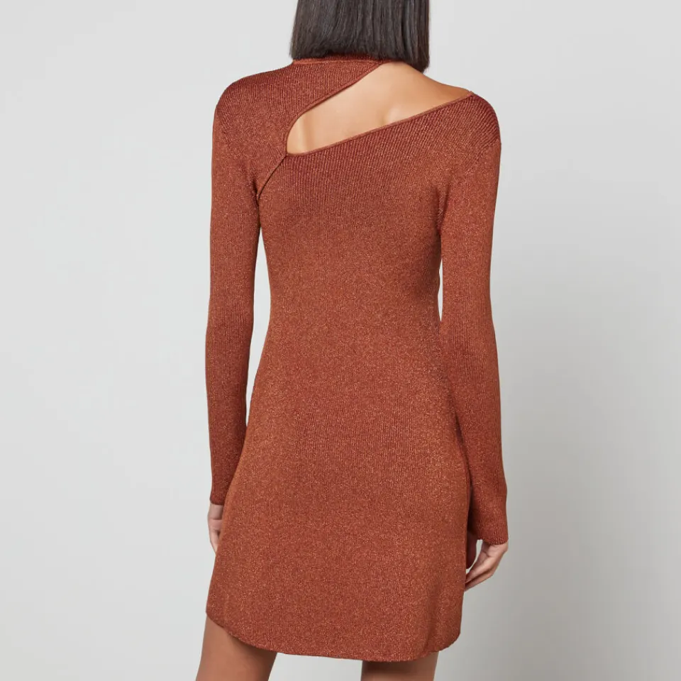 Dresses|Dresses|Polo Ralph Lauren Cult Gaia Jet Glittered Ribbed-Knit Mini Dress - XS