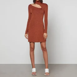 Dresses|Dresses|Polo Ralph Lauren Cult Gaia Jet Glittered Ribbed-Knit Mini Dress - XS