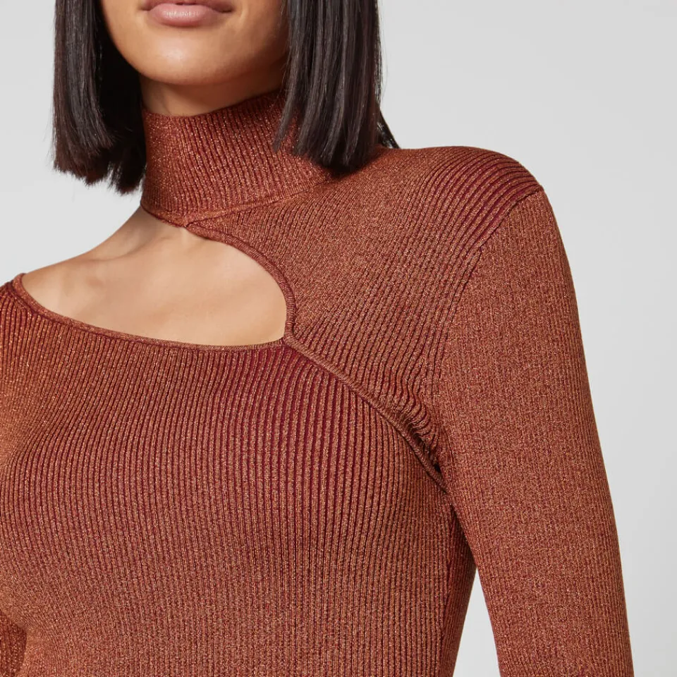 Dresses|Dresses|Polo Ralph Lauren Cult Gaia Jet Glittered Ribbed-Knit Mini Dress - XS