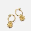 Jewellery|Dr. Martens Daisy London Spiral Sun Charm 18k Gold-Plated Earrings