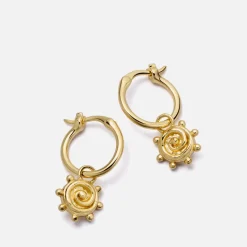 Jewellery|Dr. Martens Daisy London Spiral Sun Charm 18k Gold-Plated Earrings