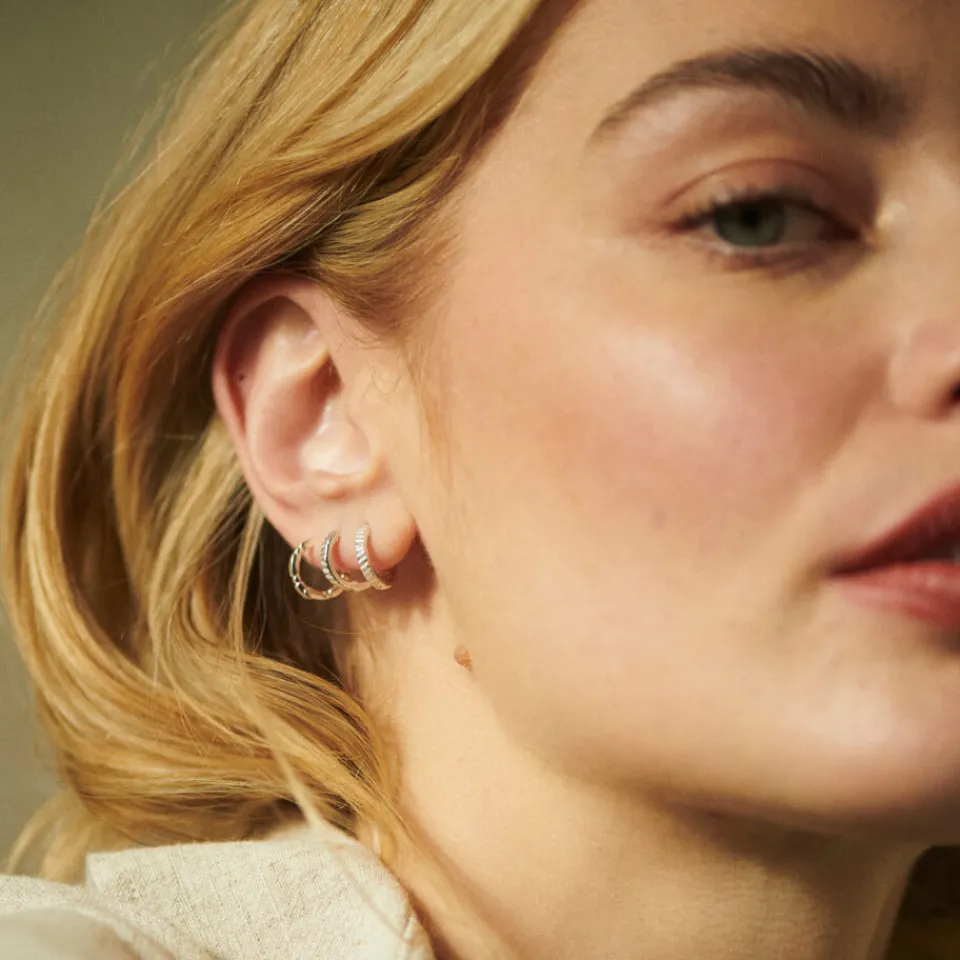 Jewellery|Dr. Martens Daisy London Stacked 18-Karat Gold Plated Huggie Hoop Earrings