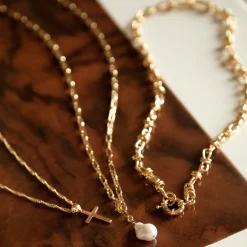 Jewellery|Daisy London X Polly Sayer Baroque Gold-Plated Necklace