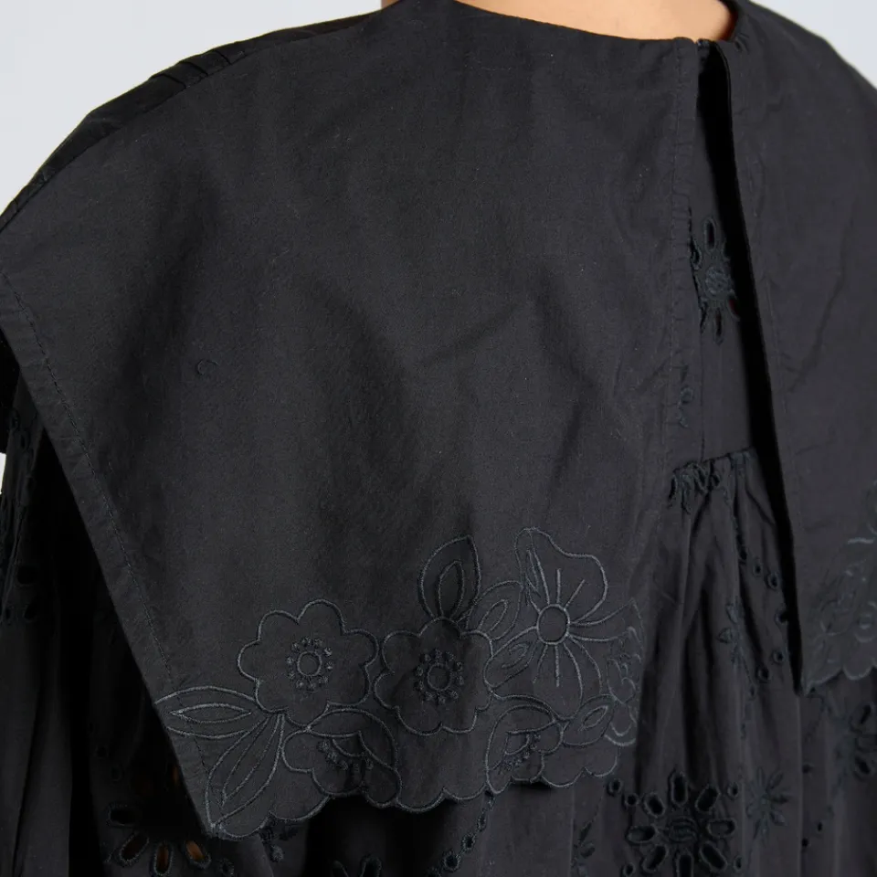 Dresses|Dresses|Ganni Damson Madder Candice Cotton-Poplin Collared Mini Dress - UK 6