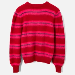 Knitwear|Damson Madder Cece Intarsia-Striped Knit Cardigan - UK 16