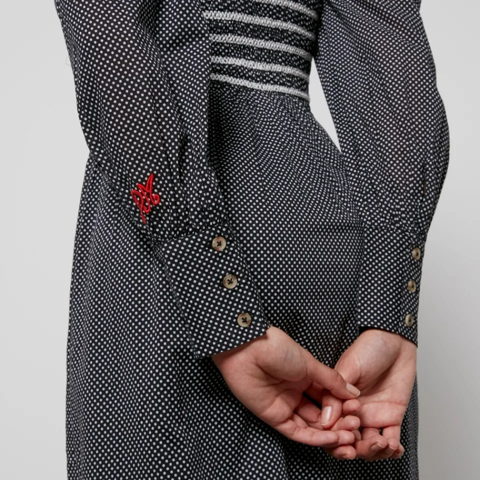 Dresses|Dresses|Dr. Martens Damson Madder Hermione Shirred Polka Dot Poplin Midi Dres - UK 6