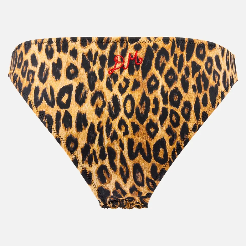 Swimwear|Swimwear|Dr. Martens Damson Madder Leopard-Print Shirred Bikini Bottoms - UK 6