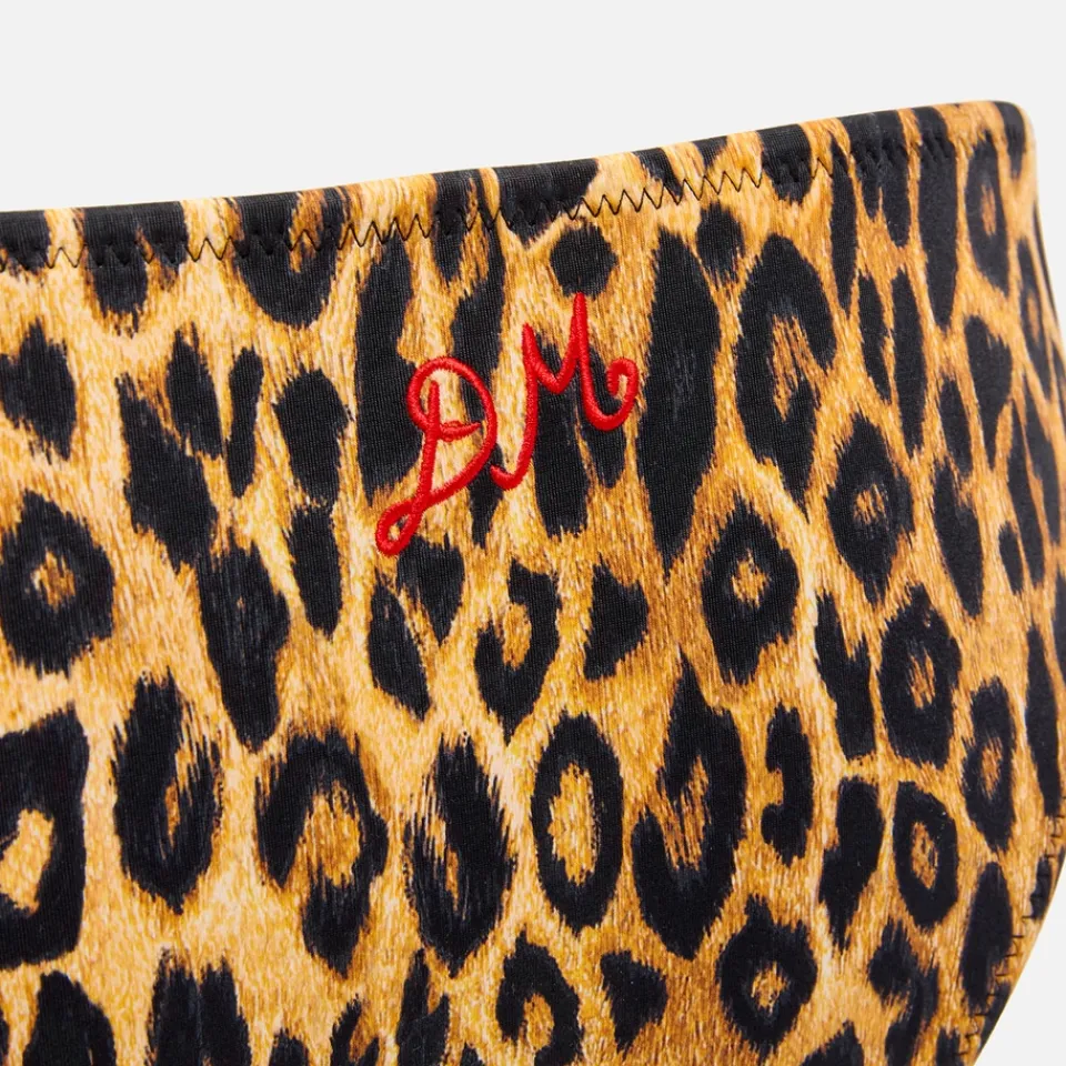 Swimwear|Swimwear|Dr. Martens Damson Madder Leopard-Print Shirred Bikini Bottoms - UK 6