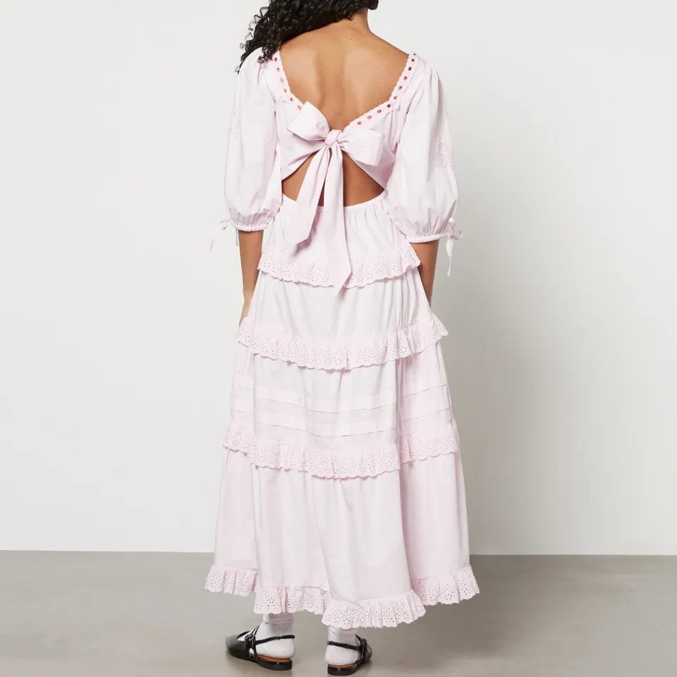 Dresses|Dresses|Damson Madder Rebecca Broderie Anglaise Cotton-Poplin Dress - UK 6