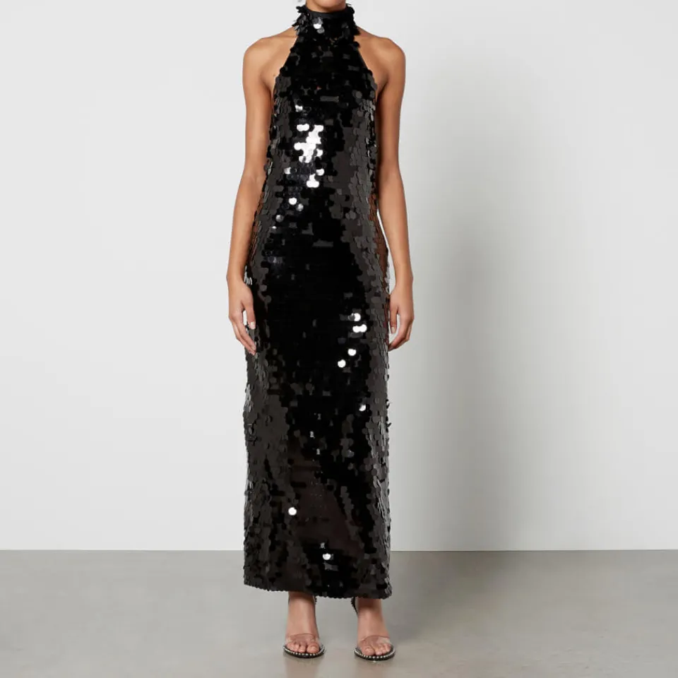 Dresses|Dresses|RIXO De La Vali Capella Sequined Mesh Midi Dress - UK 6