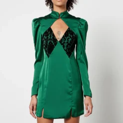 Dresses|Dresses|Cras De La Vali Druscilla Satin and Lace Mini Dress - UK 6