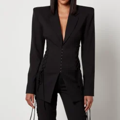 Jackets|Coats|Dr. Martens De La Vali Elena Lace-Up Crepe Jacket - UK 8
