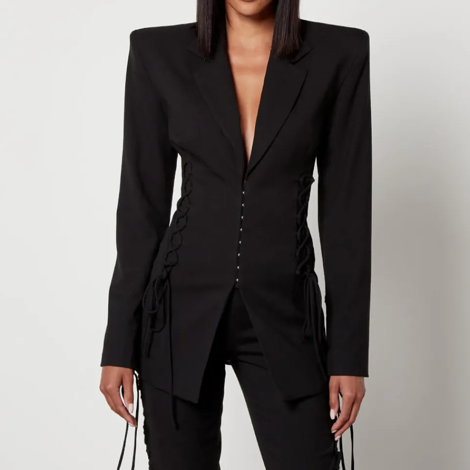Jackets|Coats|Dr. Martens De La Vali Elena Lace-Up Crepe Jacket - UK 8