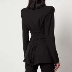 Jackets|Coats|Dr. Martens De La Vali Elena Lace-Up Crepe Jacket - UK 8