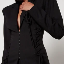 Jackets|Coats|Dr. Martens De La Vali Elena Lace-Up Crepe Jacket - UK 8