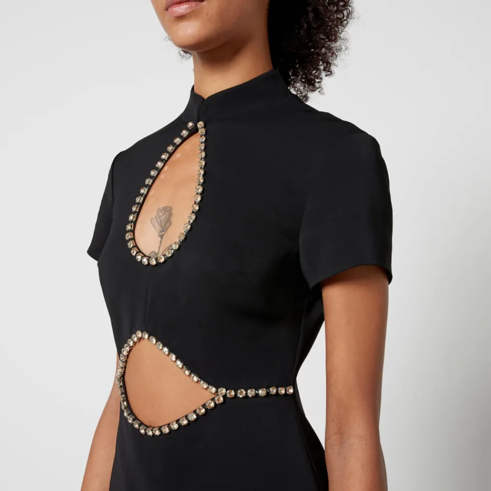 Dresses|Dresses|Sleeper De La Vali Mercy Rhinestone-Embellished Crepe Mini Dress - UK 6