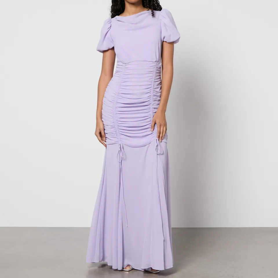 Dresses|Dresses|De La Vali Ruched Chiffon Maxi Dress - UK 16