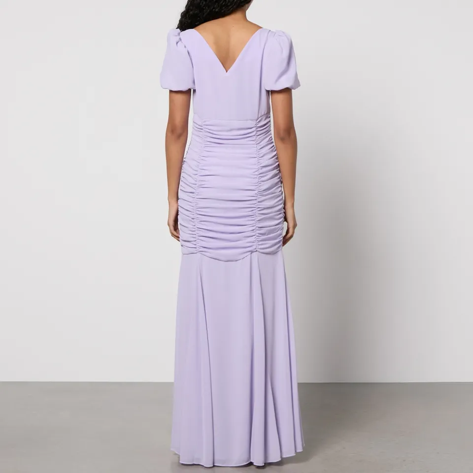 Dresses|Dresses|De La Vali Ruched Chiffon Maxi Dress - UK 16