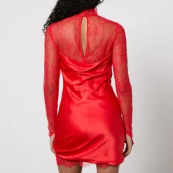 Dresses|Dresses|Cras De La Vali Satin and Lace Mini Dress - UK 6