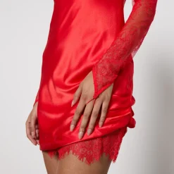 Dresses|Dresses|Cras De La Vali Satin and Lace Mini Dress - UK 6