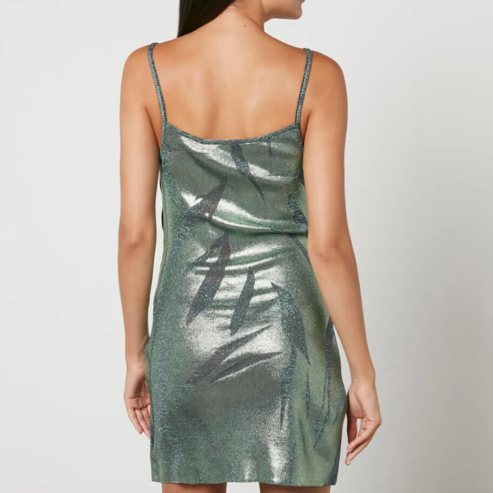 Dresses|Dresses|Dr. Martens Diesel M-Areah Printed Metallic Jersey Mini Dress - S