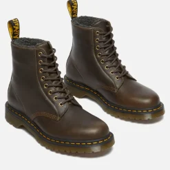 Boots|Dr. Martens Men's 1460 Faux Fur-Lined Leather Boots - UK 7