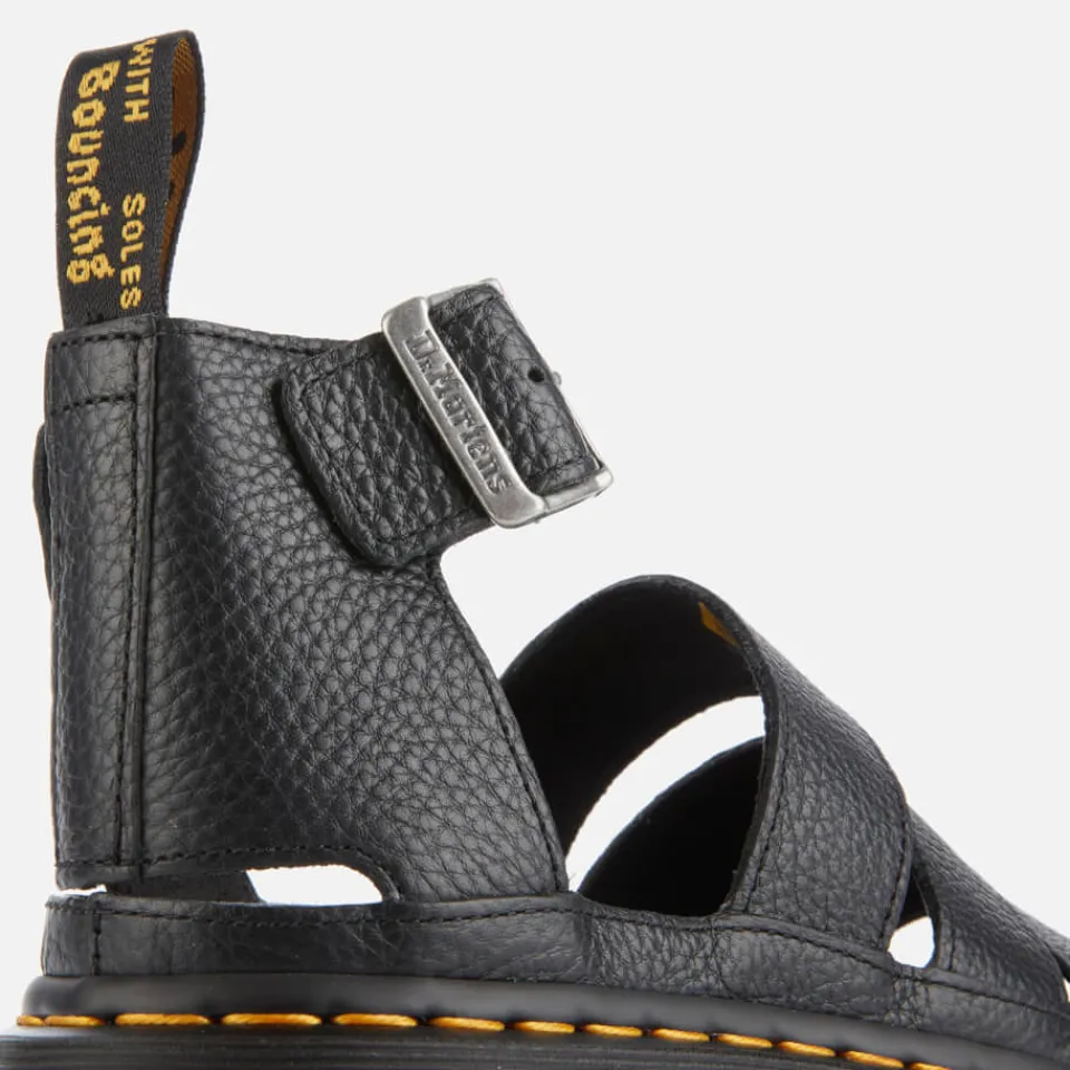 Sandals & Slides|Sandals|Birkenstock Dr. Martens Women's Clarissa II Quad Leather Sandals - Black - UK 3