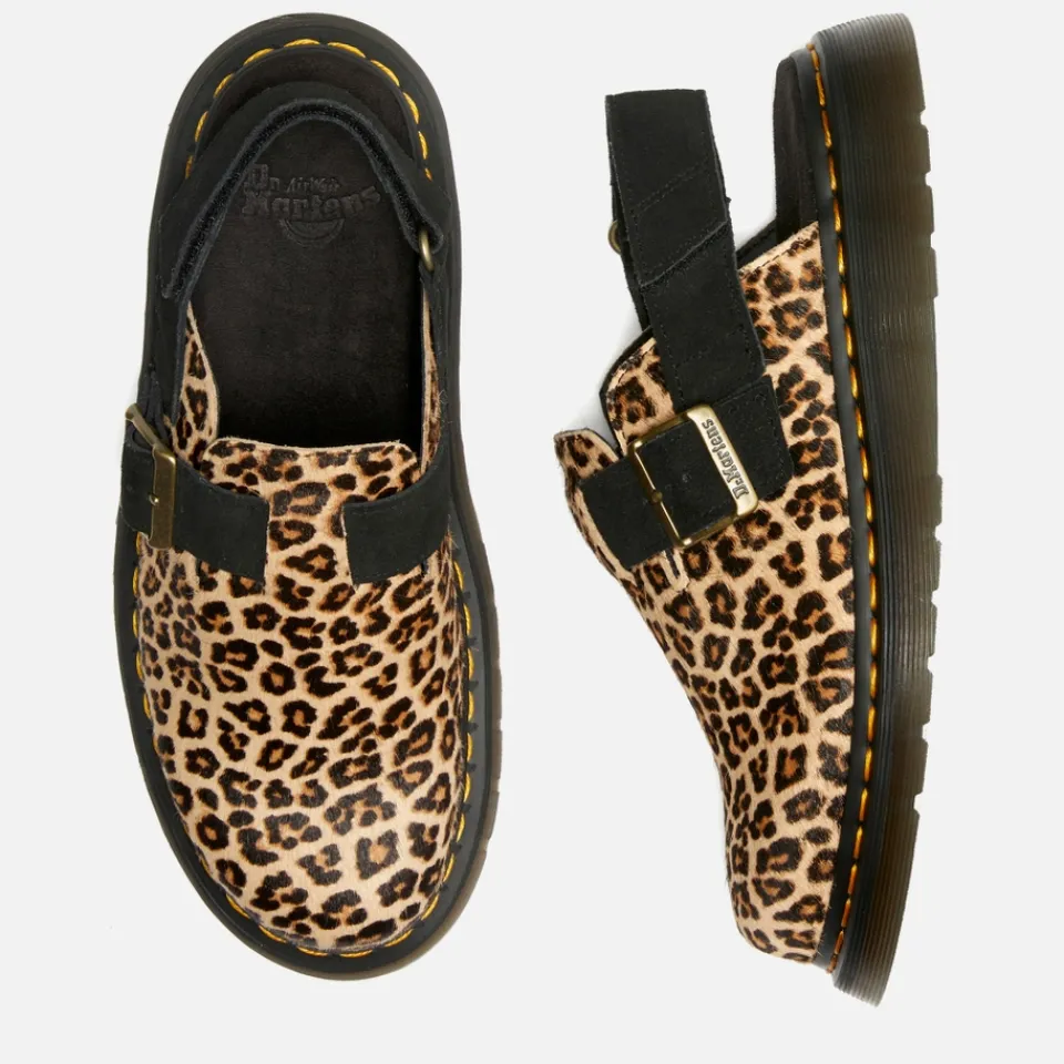 Flats|Dr. Martens Women's Jorge II Leopard Leather Mules - UK 3