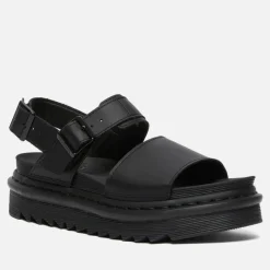 Sandals & Slides|Sandals|Birkenstock Dr. Martens Women's Voss Leather Strap Sandals - Black - UK 3