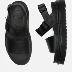 Sandals & Slides|Sandals|Birkenstock Dr. Martens Women's Voss Leather Strap Sandals - Black - UK 3