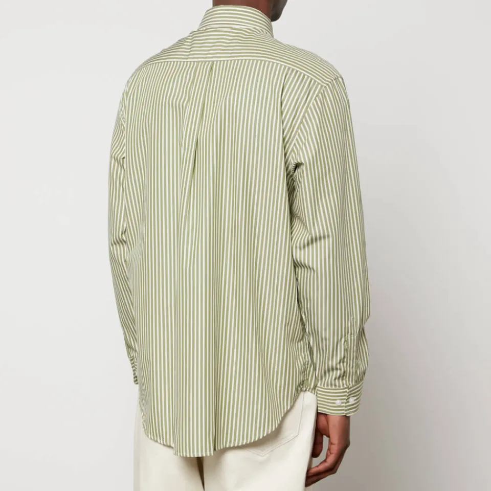 Shirts|Shirts|Dr. Martens Drôle de Monsieur La Chemise Rayée Pinstriped Cotton-Poplin Shirt - S