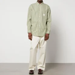 Shirts|Shirts|Dr. Martens Drôle de Monsieur La Chemise Rayée Pinstriped Cotton-Poplin Shirt - S