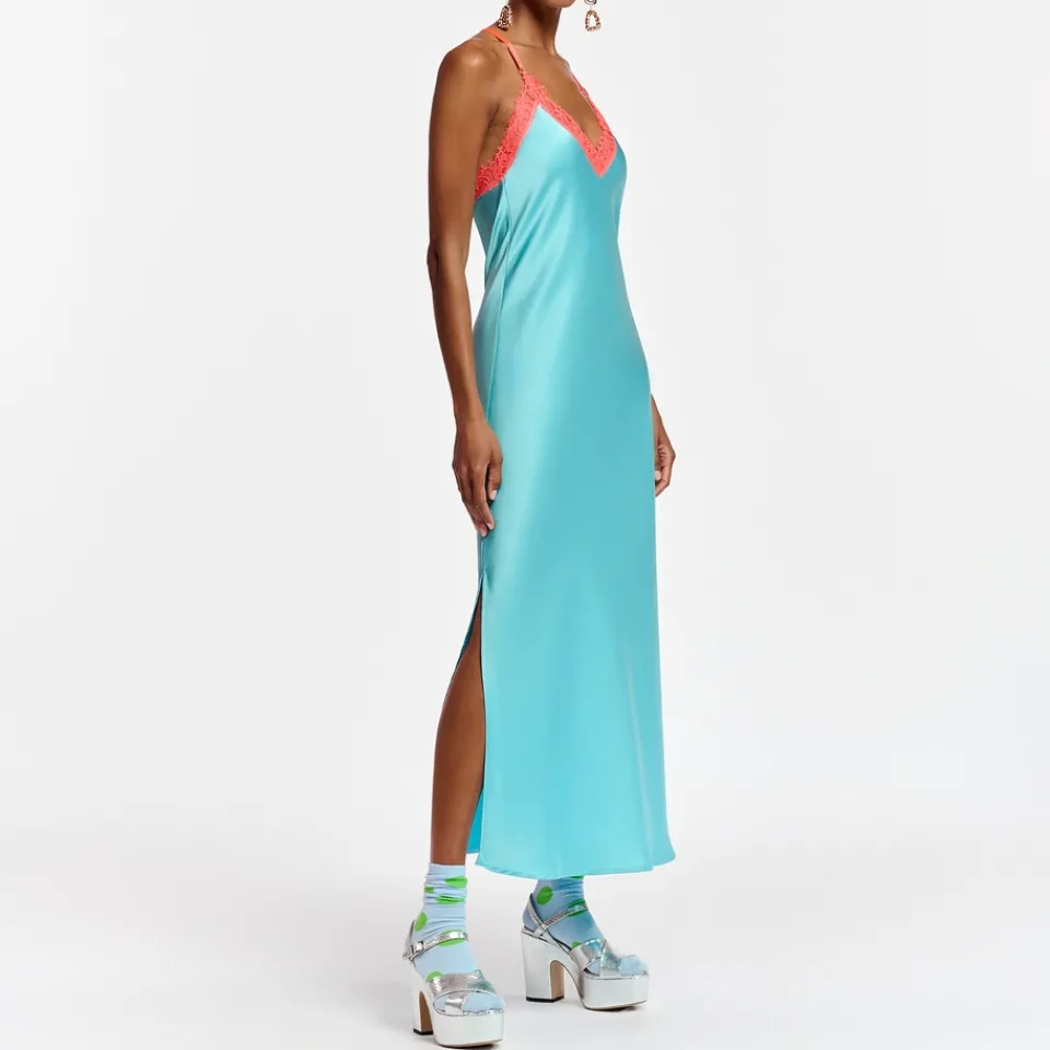 Dresses|Dresses|Dr. Martens Essentiel Antwerp Feist Lace-Trimmed Satin Dress - UK 16