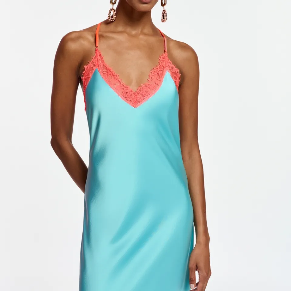 Dresses|Dresses|Dr. Martens Essentiel Antwerp Feist Lace-Trimmed Satin Dress - UK 16